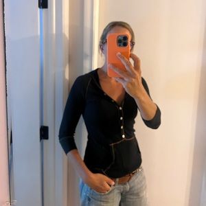 Splendid thermal hooded shirt